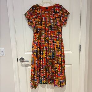 Neeru Kumar Colorful Geometric Pattern Midi Dress